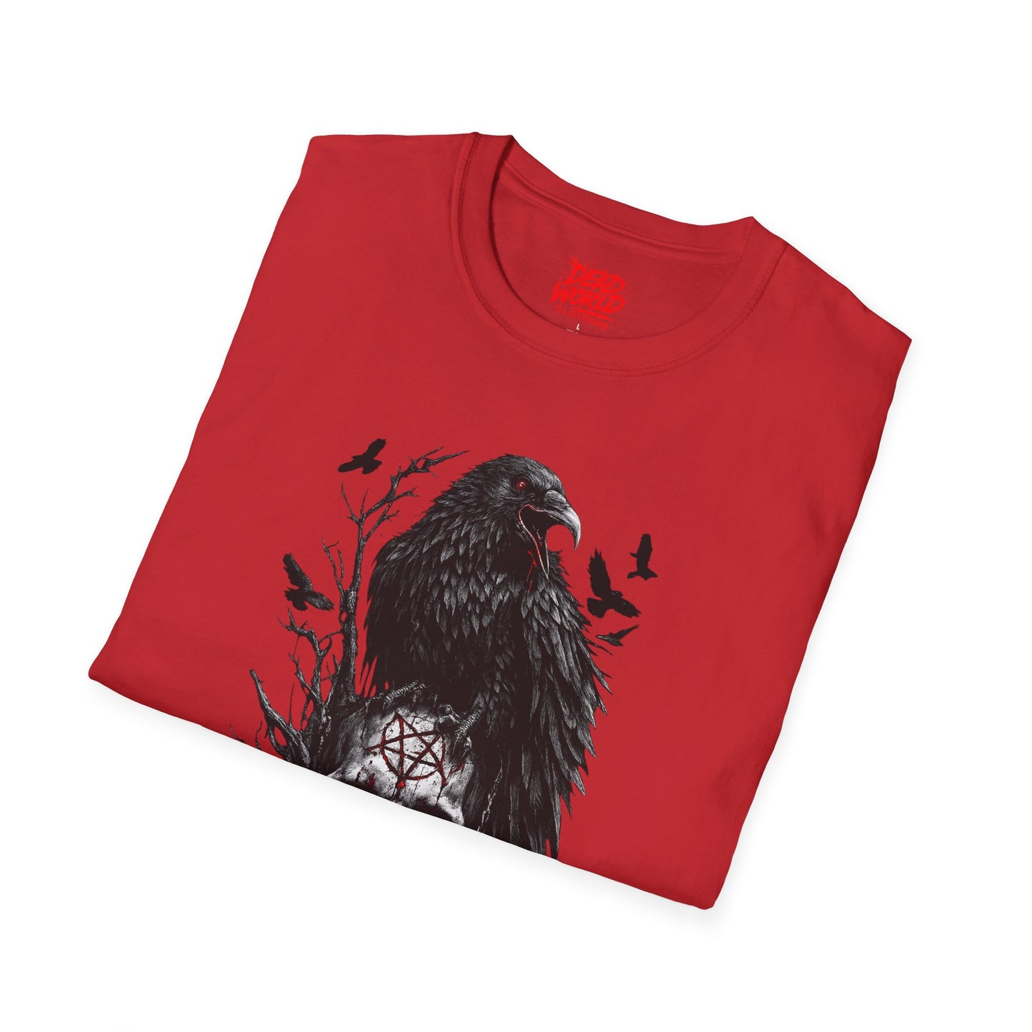 Raven & Skull T-Shirt — Gothic Crow Skull Graphic Tee