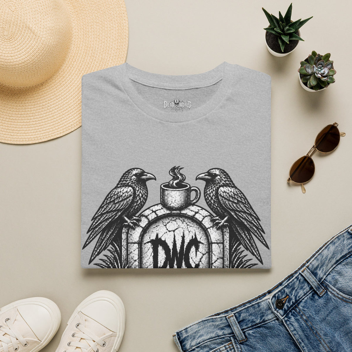 Apocalypse Coffee T-Shirt — "First Coffee, Then The Apocalypse" Raven Graveyard Tee