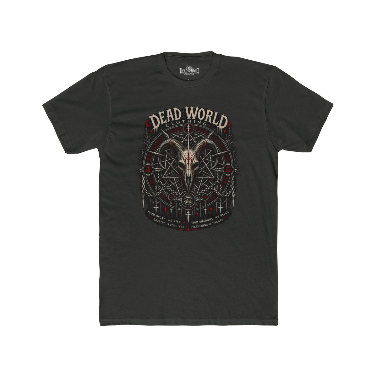 Dark Occult 'Dead World Clothing' Ram Skull Graphic