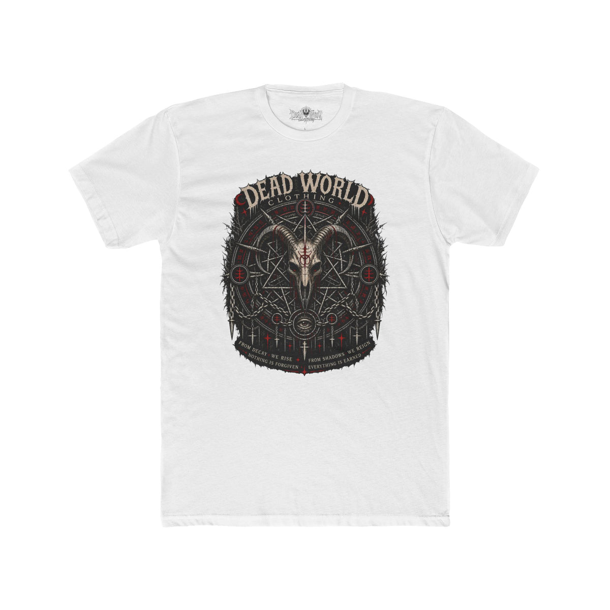 Dark Occult 'Dead World Clothing' Ram Skull Graphic