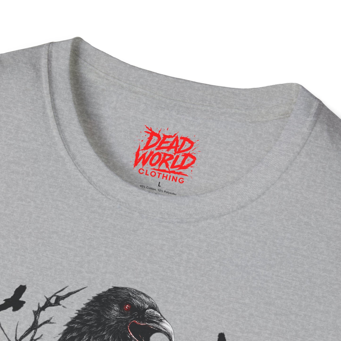 Raven & Skull T-Shirt — Gothic Crow Skull Graphic Tee