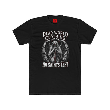 No Saints Left T-Shirt — Dead World Clothing Gothic Skull & Wings Tee