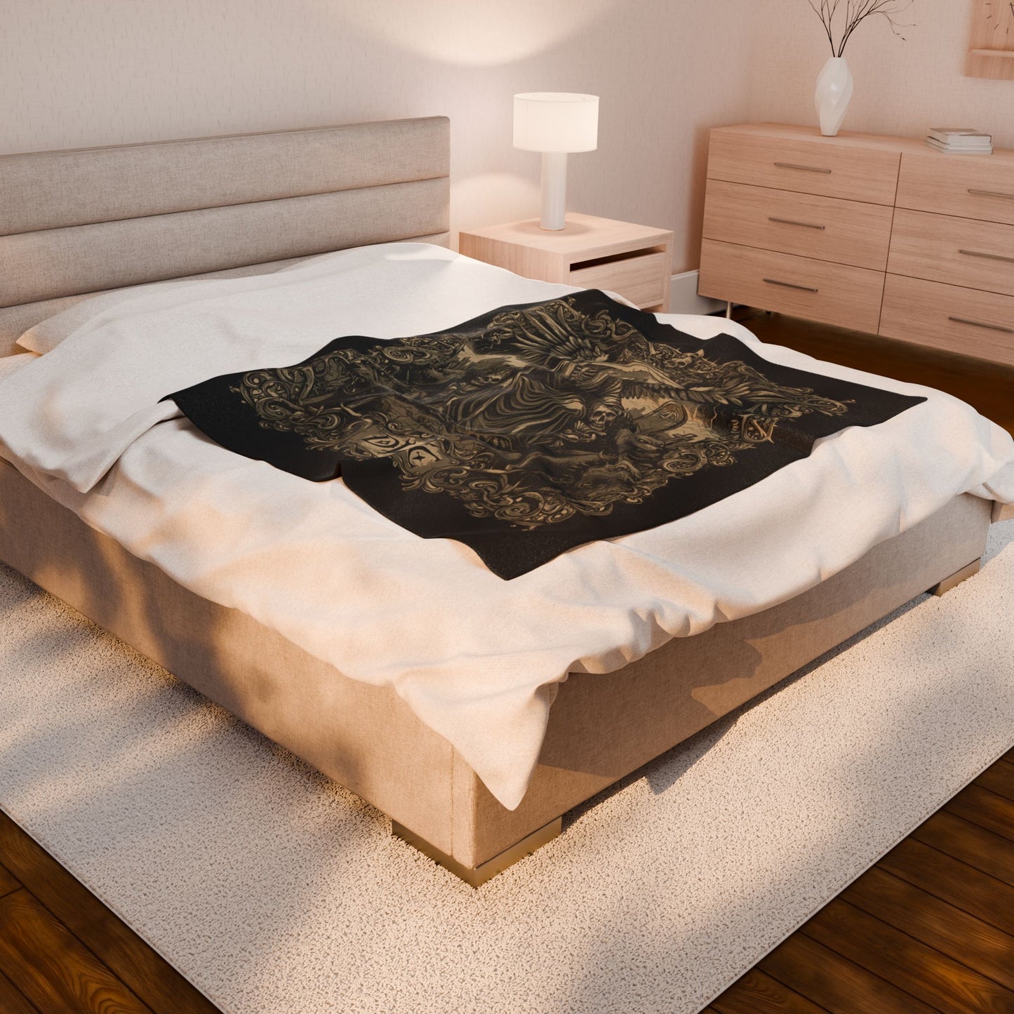 Velveteen Plush Blanket - Dead World Clothing D W C Blanket Cozy Throw for Halloween Soft Plush Blanket