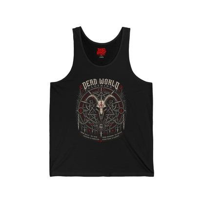Tank Top — Dark Occult 'Dead World' Ram Skull Graphic