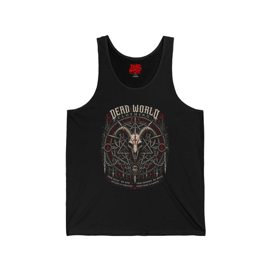 Tank Top — Dark Occult 'Dead World' Ram Skull Graphic