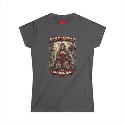 Graveyard Bride Graphic Tee — Women's Goth Horror T-Shirt