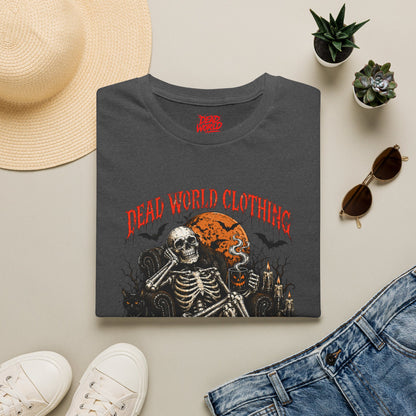 Halloween Skeleton T-Shirt — "Halloween Is My Therapy" Vintage Horror Tee