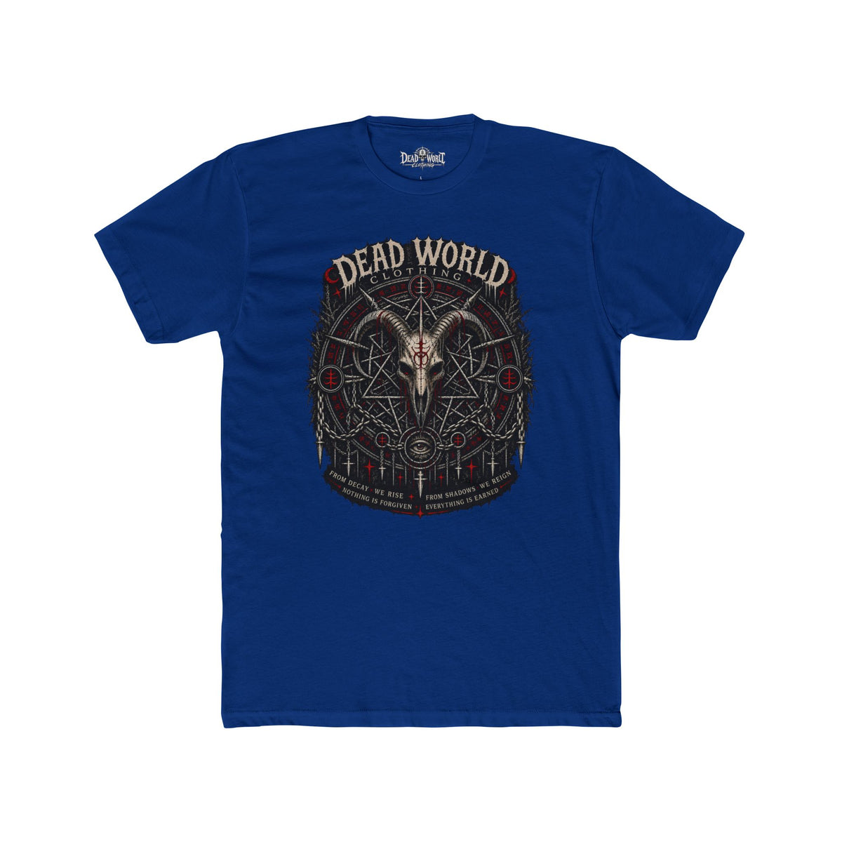 Dark Occult 'Dead World Clothing' Ram Skull Graphic