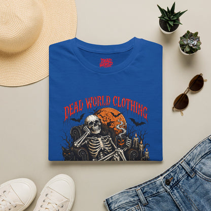 Halloween Skeleton T-Shirt — "Halloween Is My Therapy" Vintage Horror Tee