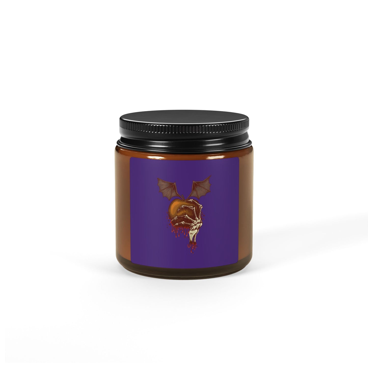 Death's hand - Scented Soy Candle (Multi-Size, Amber Jar)