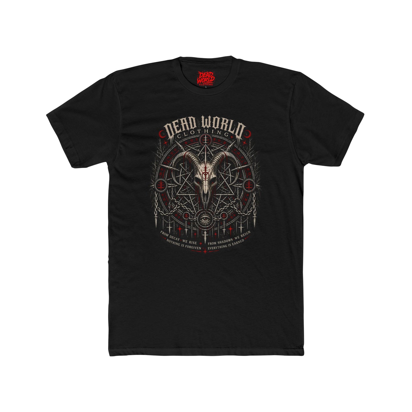 Dark Occult 'Dead World Clothing' Ram Skull Graphic