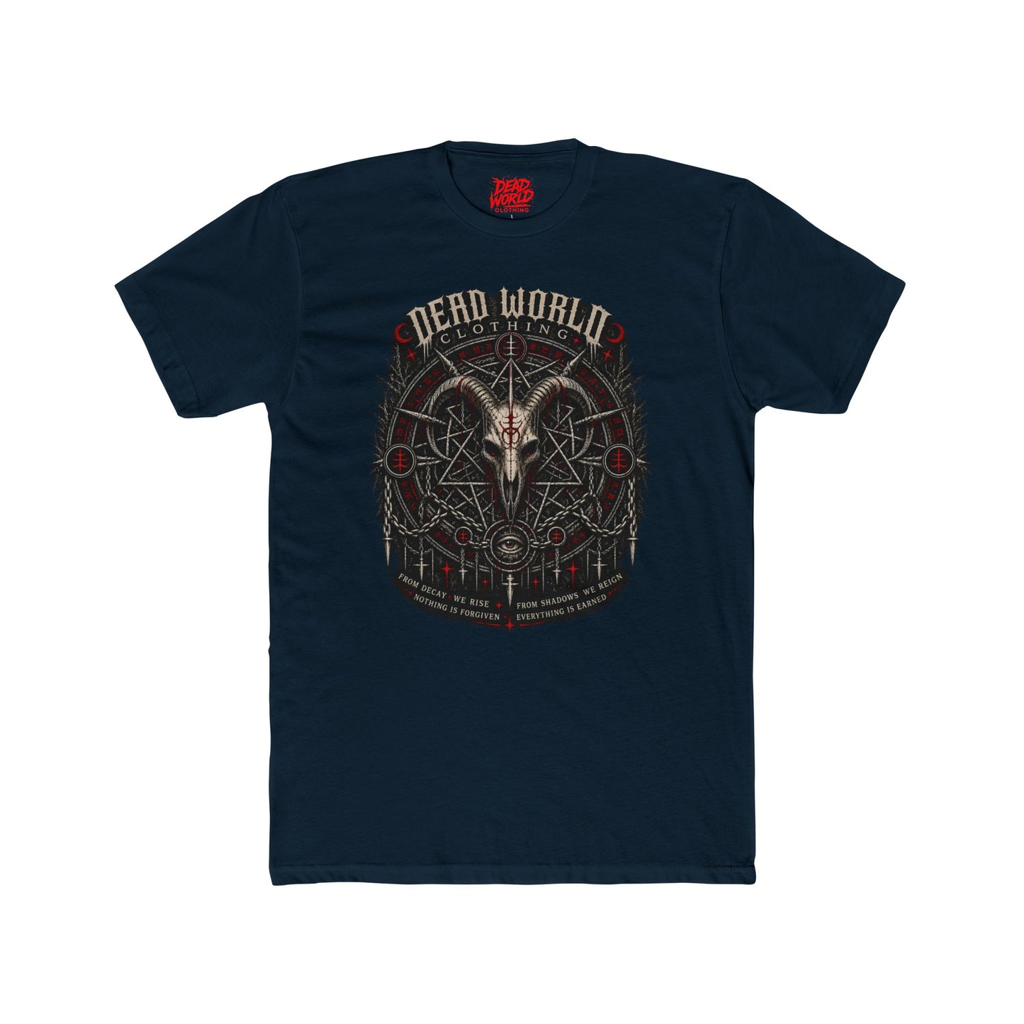 Dark Occult 'Dead World Clothing' Ram Skull Graphic