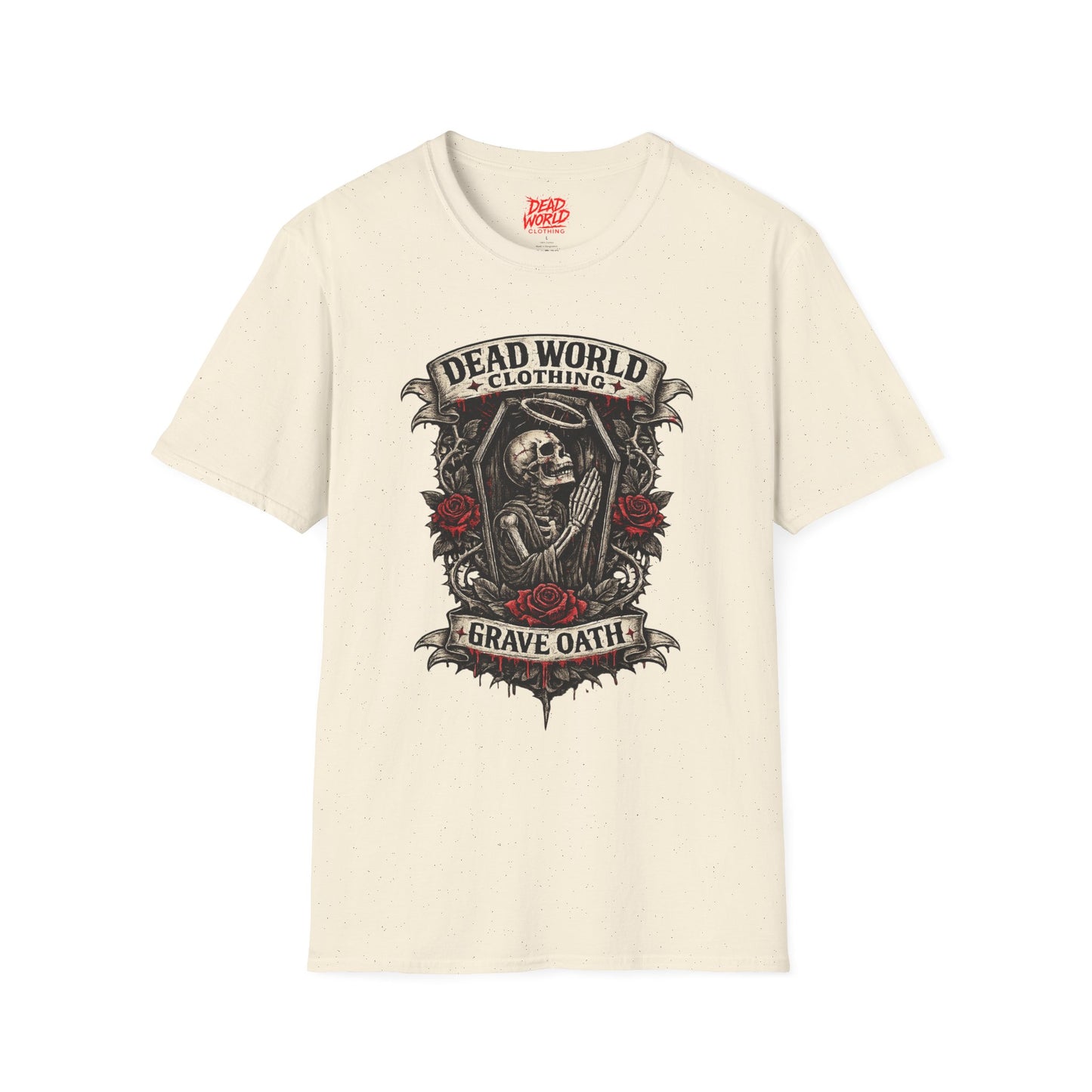 Dead World Clothing "Grave Oath" T-Shirt - Skeleton & Roses Gothic Tee