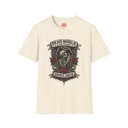 Dead World Clothing "Grave Oath" T-Shirt - Skeleton & Roses Gothic Tee