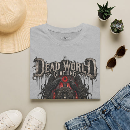 Dead World Clothing Graphic T-Shirt — Gothic Horror Skull Design