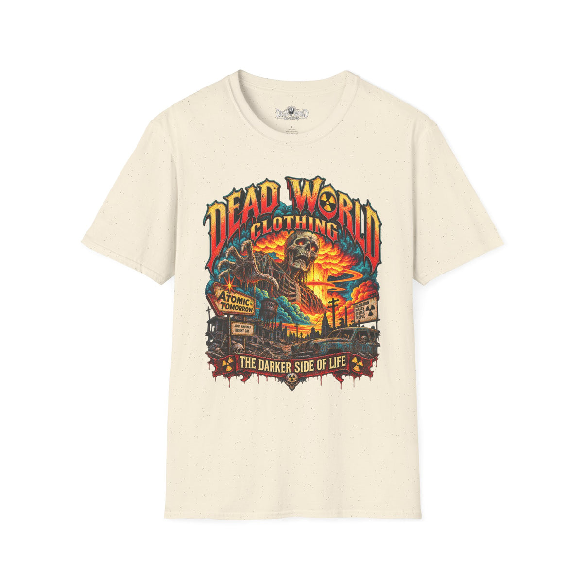Graphic T-Shirt — 'Dead World Clothing' Skull Sunset Design