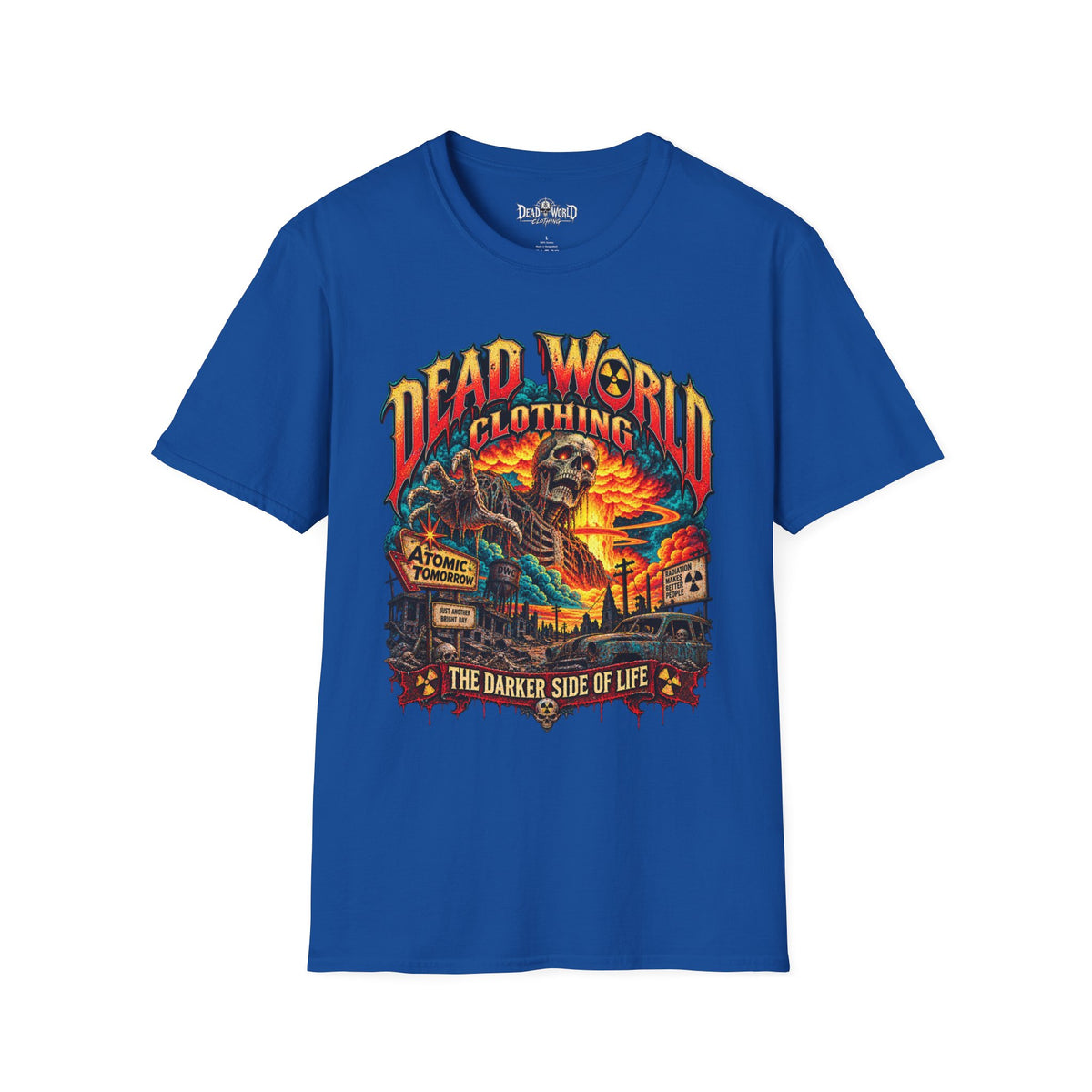 Graphic T-Shirt — 'Dead World Clothing' Skull Sunset Design