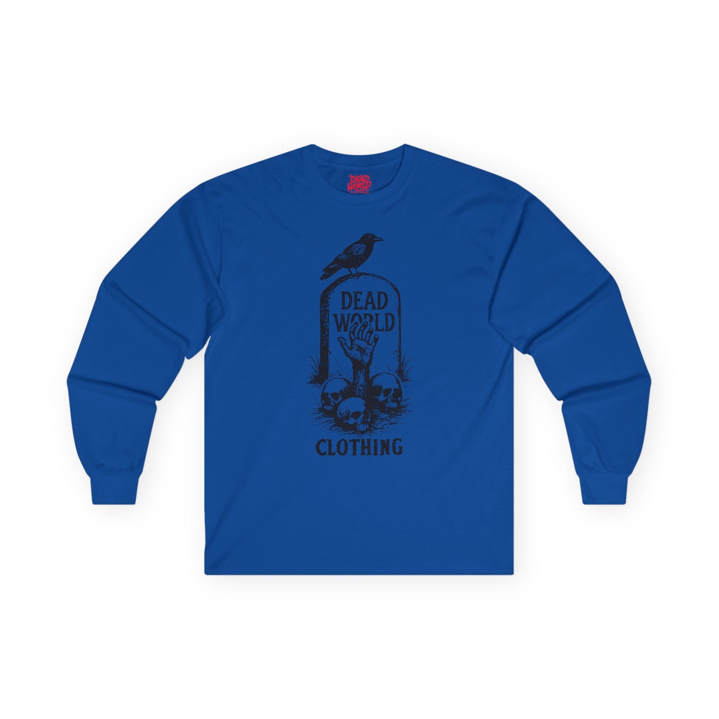 Gothic Raven & Skulls Unisex Long Sleeve Tee