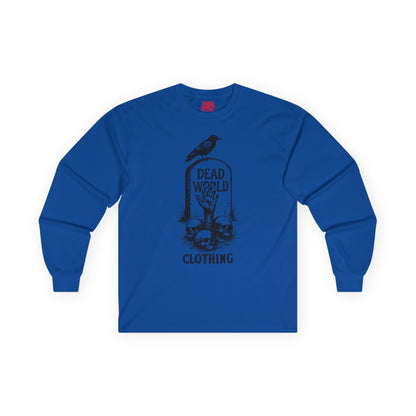 Gothic Raven & Skulls Unisex Long Sleeve Tee