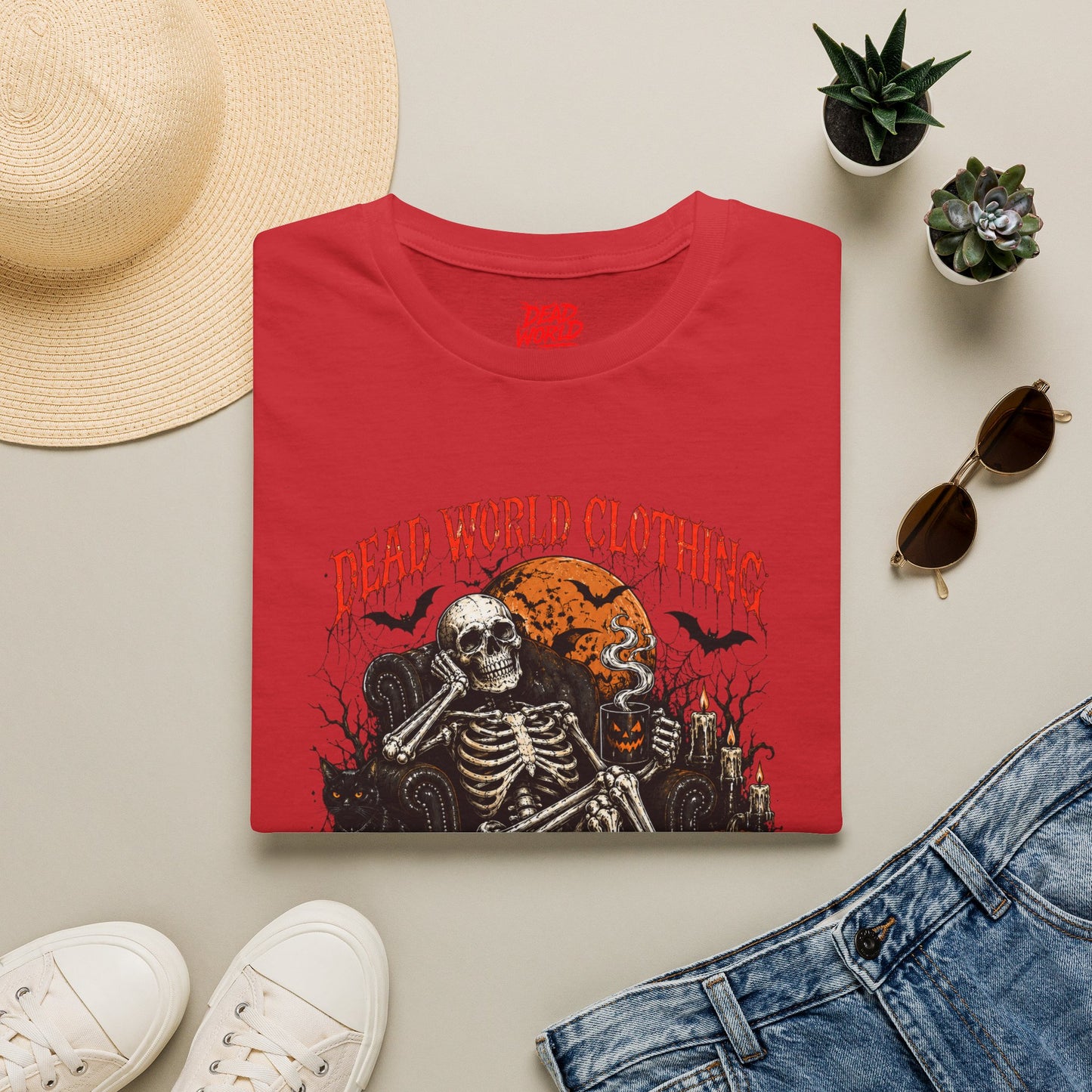 Halloween Skeleton T-Shirt — "Halloween Is My Therapy" Vintage Horror Tee