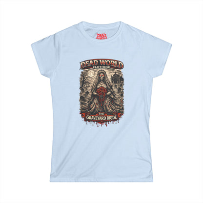 Graveyard Bride Graphic Tee — Women's Goth Horror T-Shirt