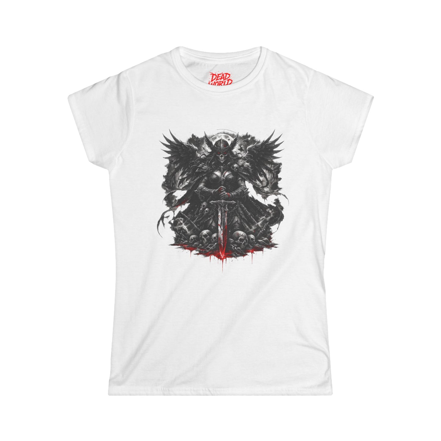 Graphic Tee — Viking Warrior Skull Sword Design (Women’s)