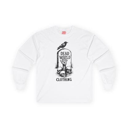 Gothic Raven & Skulls Unisex Long Sleeve Tee