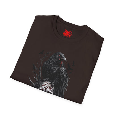 Raven & Skull T-Shirt — Gothic Crow Skull Graphic Tee