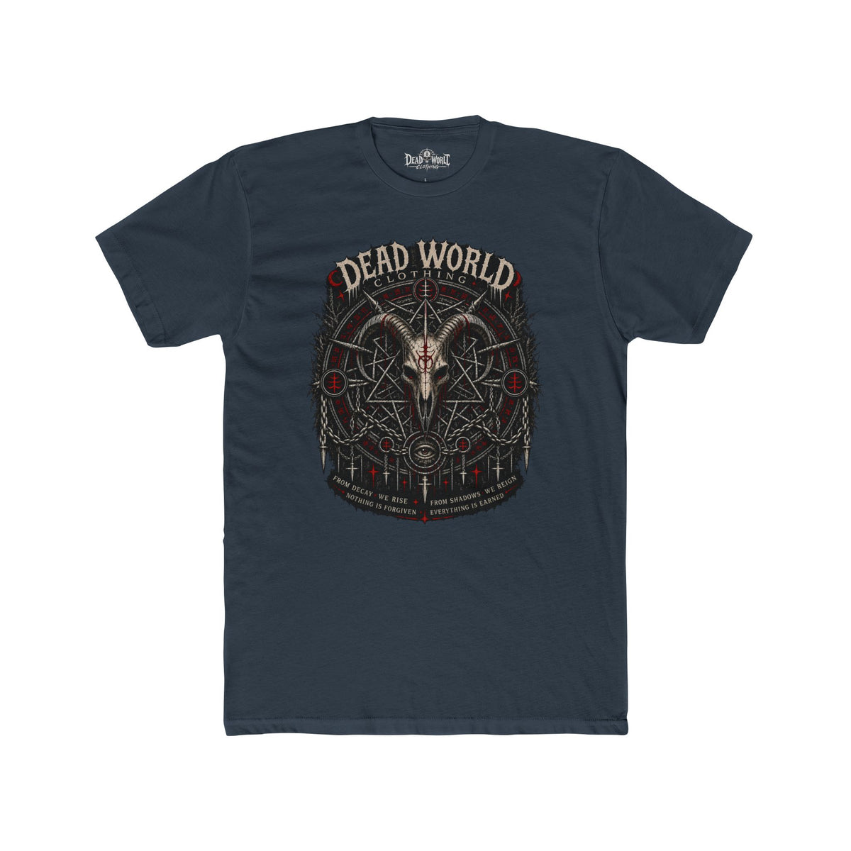 Dark Occult 'Dead World Clothing' Ram Skull Graphic