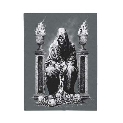 Gothic Velveteen Plush Blanket - World in my Hands by Dead World Clothing