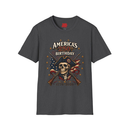 America's 250th Birthday T-Shirt — 1776–2026 Patriotic Skull Independence Tee