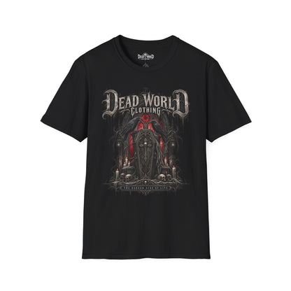 Dead World Clothing Graphic T-Shirt — Gothic Horror Skull Design