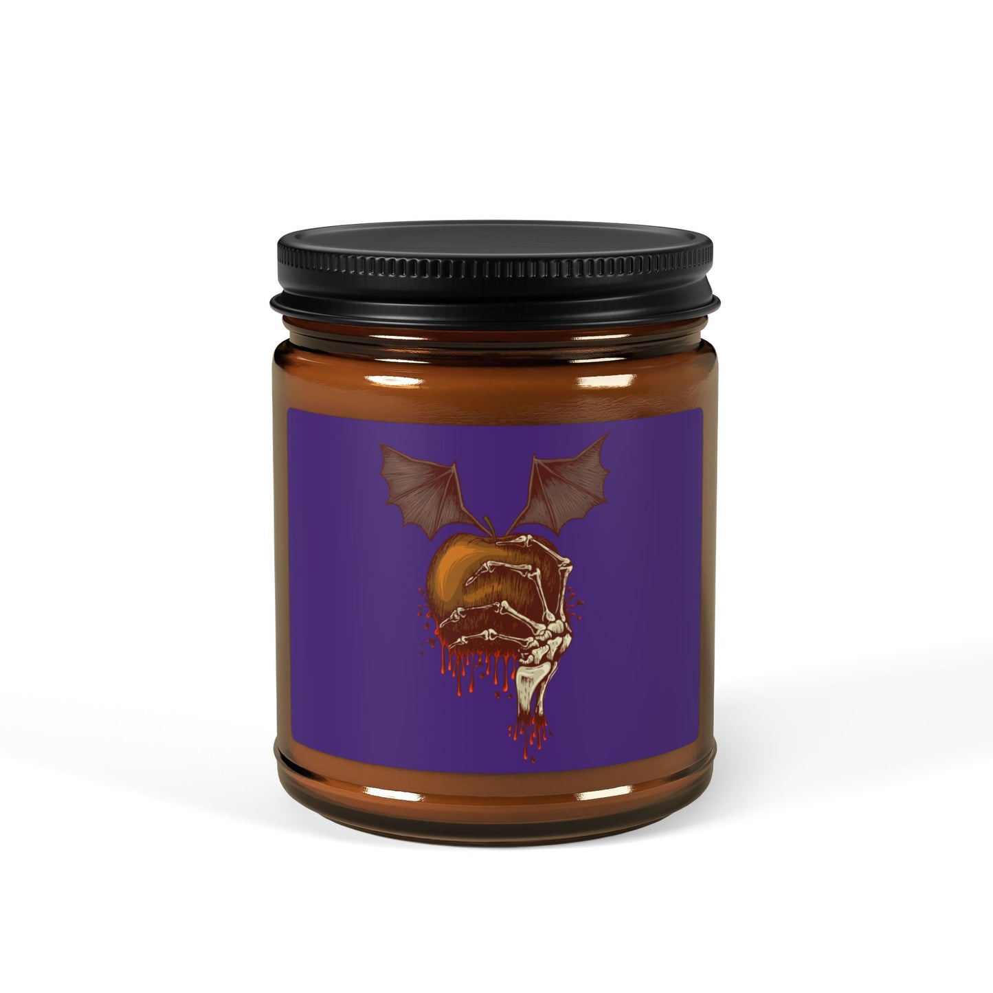 Death's hand - Scented Soy Candle (Multi-Size, Amber Jar)