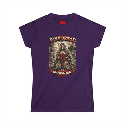 Graveyard Bride Graphic Tee — Women's Goth Horror T-Shirt
