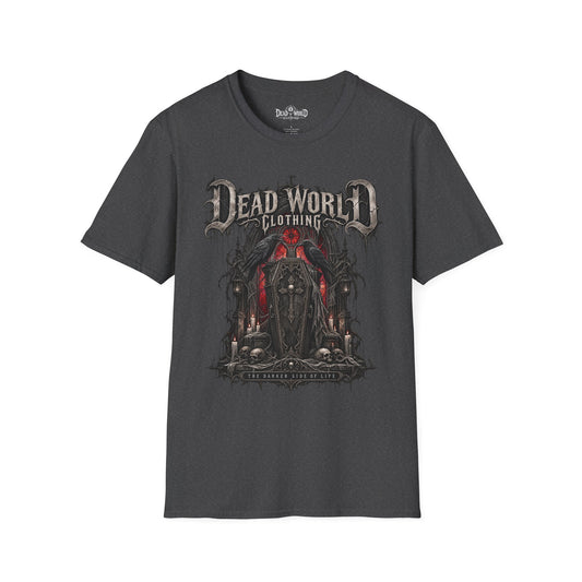 Dead World Clothing Graphic T-Shirt — Gothic Horror Skull Design
