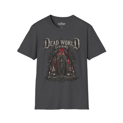Dead World Clothing Graphic T-Shirt — Gothic Horror Skull Design