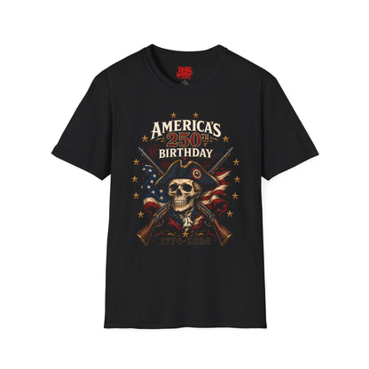 America's 250th Birthday T-Shirt — 1776–2026 Patriotic Skull Independence Tee