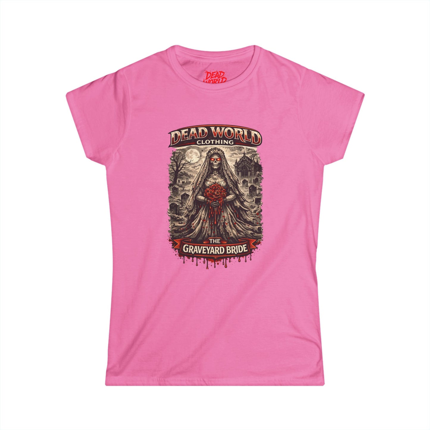 Graveyard Bride Graphic Tee — Women's Goth Horror T-Shirt