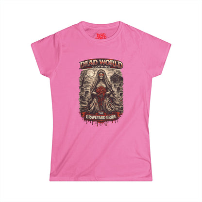Graveyard Bride Graphic Tee — Women's Goth Horror T-Shirt