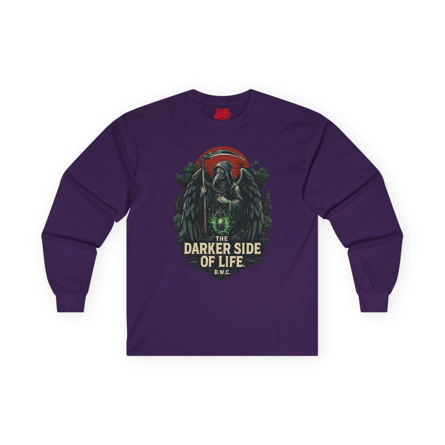 Gothic Skull Forest Long Sleeve Tee — "The Darker Side of Life"