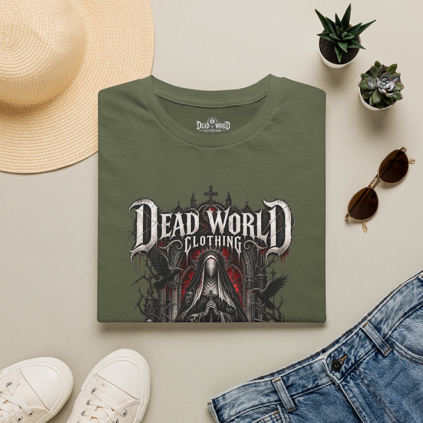 Dead World Clothing Gothic Graphic T-Shirt —Mother of the Hollow Tee