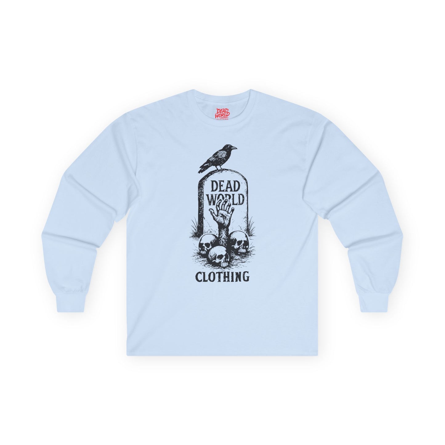 Gothic Raven & Skulls Unisex Long Sleeve Tee