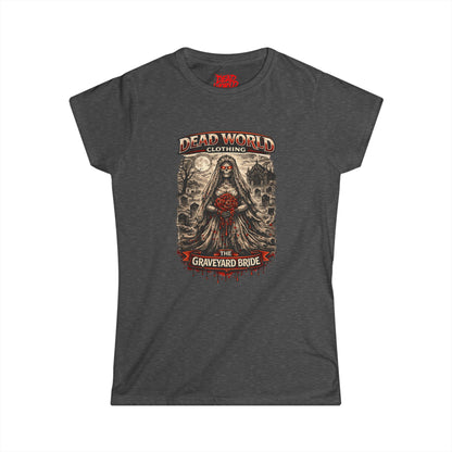 Graveyard Bride Graphic Tee — Women's Goth Horror T-Shirt
