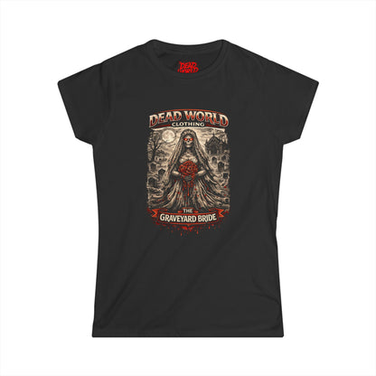 Graveyard Bride Graphic Tee — Women's Goth Horror T-Shirt