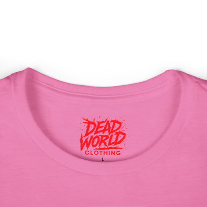 Dead World Clothing Skull Tee — Women's Gothic Skull & Rose Graphic T-Shirt