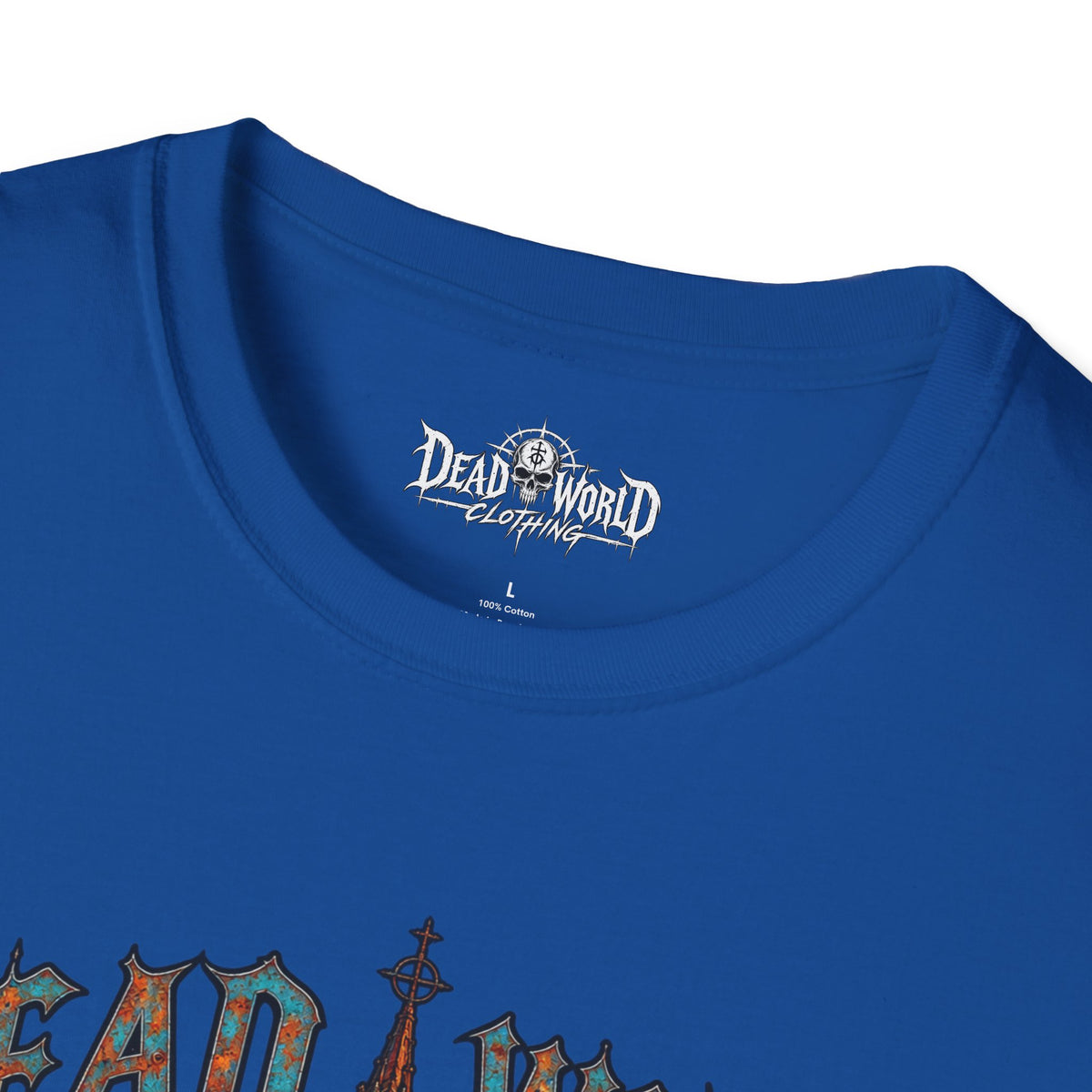 Dead World Clothing Cathedral Graphic T-Shirt — 'Dead World Clothing' Stained Glass Gothic Tee