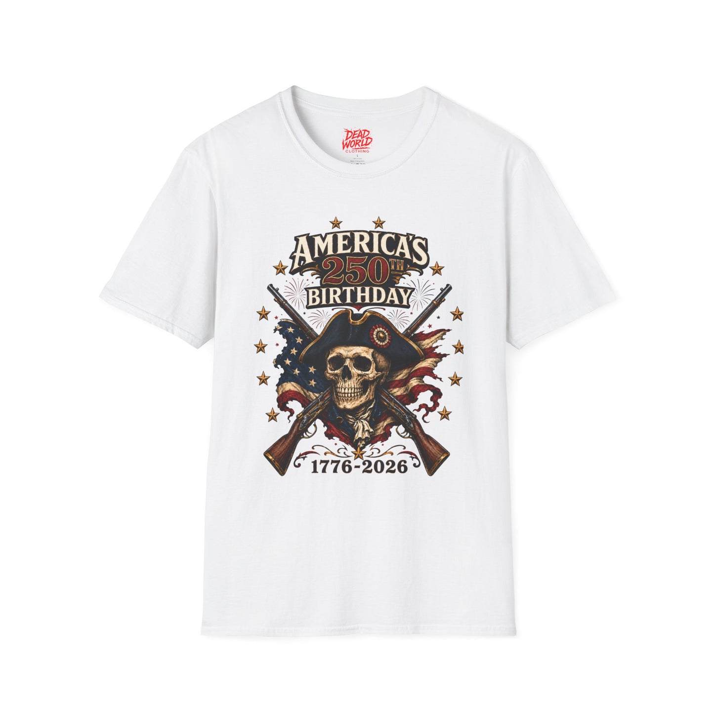 America's 250th Birthday T-Shirt — 1776–2026 Patriotic Skull Independence Tee