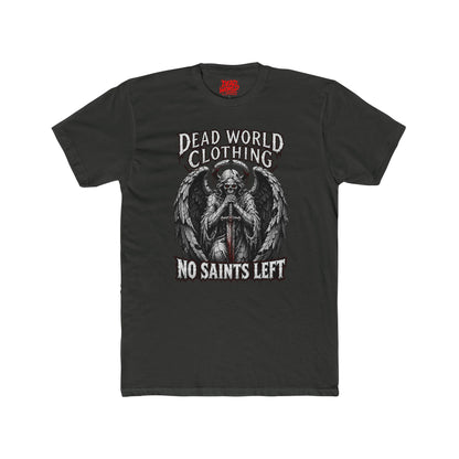 No Saints Left T-Shirt — Dead World Clothing Gothic Skull & Wings Tee