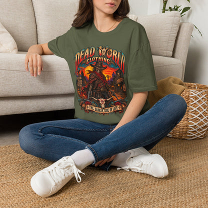 Graphic T-Shirt — "Dead World Clothing" Desert Outlaw Sunset Tee
