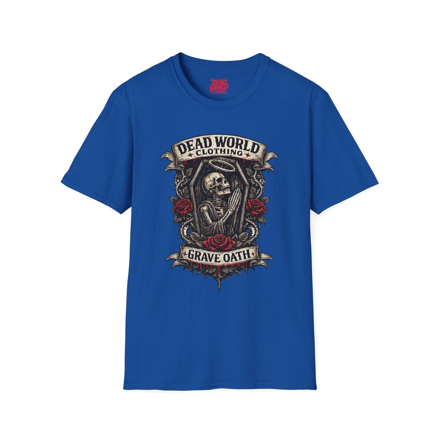 Dead World Clothing "Grave Oath" T-Shirt - Skeleton & Roses Gothic Tee